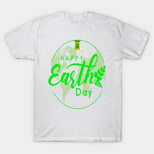 Earth day green calligraphy T-Shirt